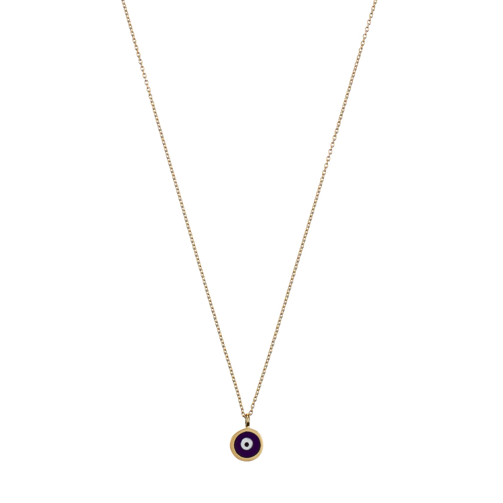 NESSY KHEM Salomé Navy Sunglasses w/navy evil eye chain David Yurman Evil Eye Gold Necklace with Diamonds | David Yurman main image 3