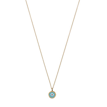 Didem Evil Eye Necklace- Yellow Gold & Turquoise Eye